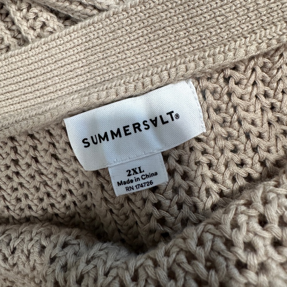 Summersalt Tan Crochet Halter Maxi Dress - Picture 7 of 9